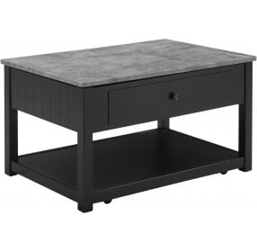 Ezmonei Black and Gray Lift Top Cocktail Table