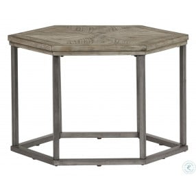 Adison Cove Distressed Ash Blonde Hexagon Bunching Cocktail Table