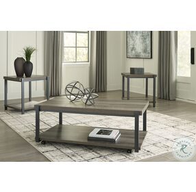 Wilmaden Gray And Black Occasional Table Set