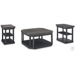 Bonilane Black And Gray Occasional Table Set of 3