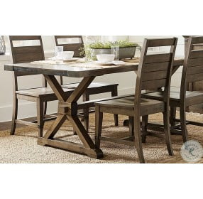 Farmhouse Chic Brindle Dining Table