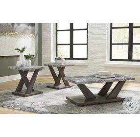 Bensonale Brown And Gray Occasional Table Set