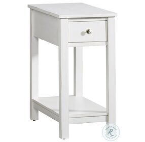 Chairsides III White Chairside Table
