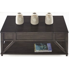 Consort Distressed Midnight Lift-Top Cocktail Table