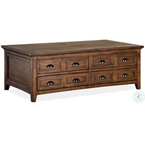 Bay Creek Toasted Nutmeg Lift Top Storage Castered Cocktail Table