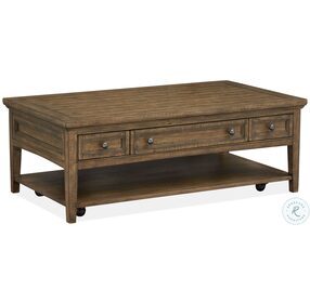 Bay Creek Toasted Nutmeg Rectangle Castered Cocktail Table