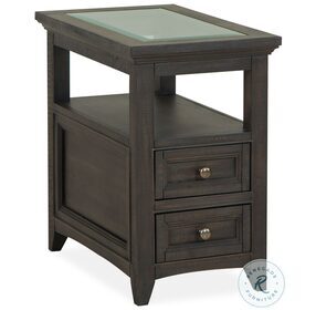 Westley Falls Graphite Chairside Table