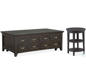 Westley Falls Graphite Lift Top Storage Castered Occasional Table Set