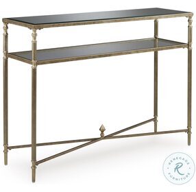 Cloverty Aged Gold Sofa Table