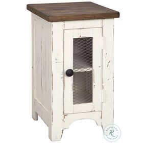 Wystfield White and Brown Chair Side End Table