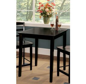 Dining Essentials Black 30" Square Counter Height Table with 36" Shaker Legs