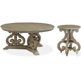 Tinley Park Dovetail Grey Round Occasional Table Set