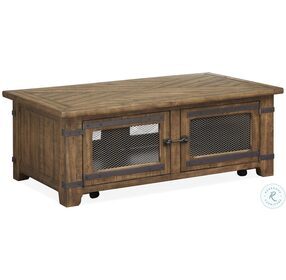 Isabella Farmhouse Timber Lift Top Storage Cocktail Table