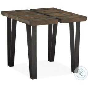 Dartmouth Sawmill And Galvanized Steel Rectangular End Table