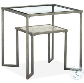 Bendishaw Coventry Grey and Zinc Rectangular End Table