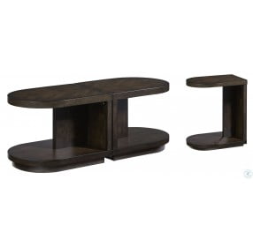 Augustine Sepia Brown Bunching Occasional Table Set
