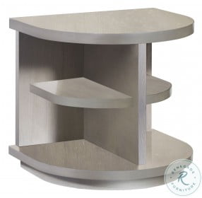 Augustine II Distressed Pearlized Gray End Table