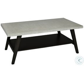 Jackson II Concrete Gray And Black Rectangular Cocktail Table