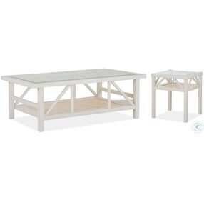 Ellison Antique White Rectangular Occasional Table Set