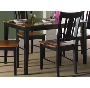Dining Essentials Black Cherry 48" Rectangular Dining Table with Shaker Legs