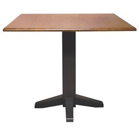 Dining Essentials Black Cherry 36" Square Drop Leaf Dining Table