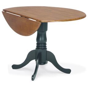 Dining Essentials Black Cherry 42" Round Drop Leaf Dining Table