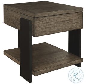 Winter Park Clay And Black End Table