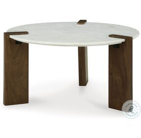 Isanti White And Brown Cocktail Table