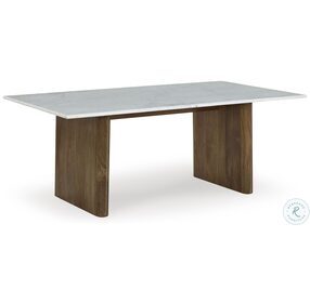 Isanti Light Brown And White Cocktail Table