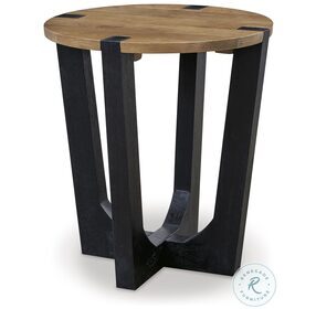 Hanneforth Brown And Black End Table