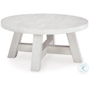 Jallison Off White Round Cocktail Table