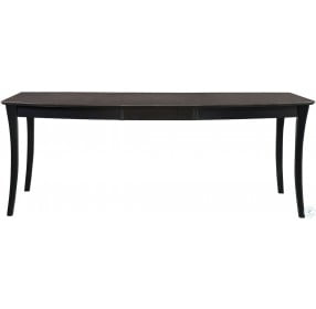 Cosmopolitan Coal and Black Salerno Butterfly Extendable Dining Table