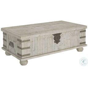 Carynhurst White Wash Gray Lift Top Cocktail Table