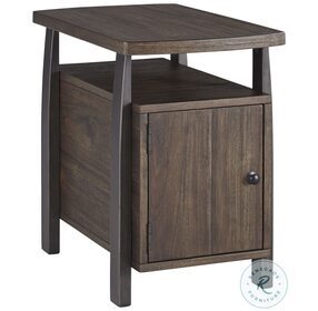 Vailbry Brown And Black Chairside End Table