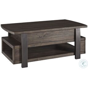Vailbry Brown And Black Lift Top Cocktail Table
