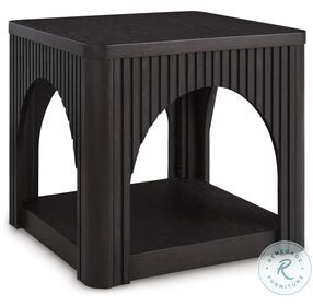 Yellink French Black Square End Table