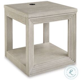 Marxhart Bisque Square End Table