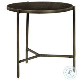 Doraley Brown And Grey Round Small End Table