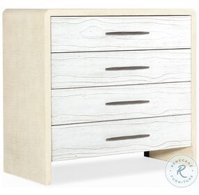 Cascade Lacquered Burlap And Soft Taupe Four Drawer Bachelor Chest
