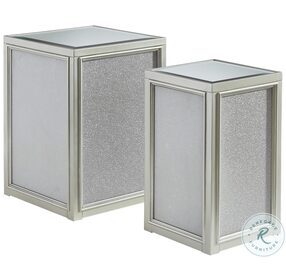 Traleena Silver Nesting End Table Set of 2
