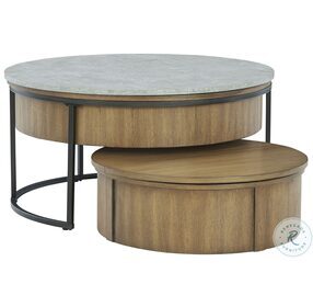 Fridley Grey Brown And Black Nesting Cocktail Tables Set Of 2
