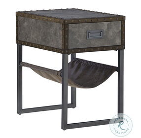 Derrylin Brown And Gray Chairside Table