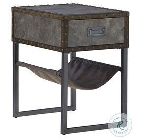 Derrylin Brown And Gray Chairside Table