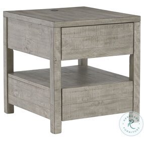 Krystanza Weathered Gray End Table