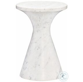 Isabelle White Marble Drink Table