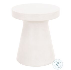 Tack Ivory Concrete Accent Table