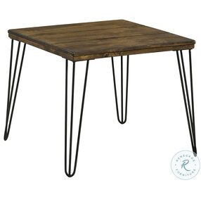 Dunbar Walnut And Black Square End Table