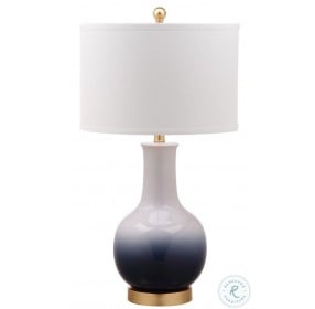 Alfio Navy and White Table Lamp