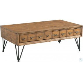 Tanner Light Walnut And Black Coffee Table
