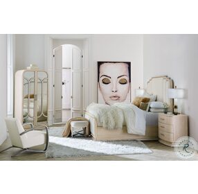 Nouveau Chic Sandstone Upholstered Panel Bedroom set